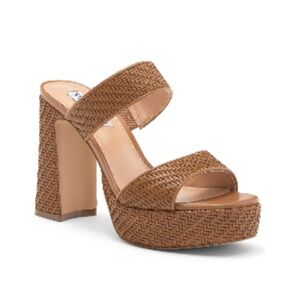 Steve Madden Stance Platform Slide Sandal Cognac Brown Women’s Size 9.5